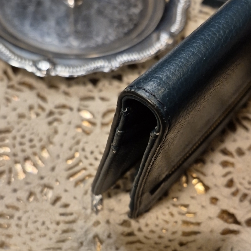 Fossil Dark Green Teal Leather Wallet - Picture 11 of 12